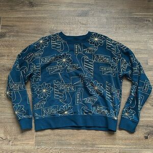 Nike Logo Graphic Crew Neck Long Sleeve #368N